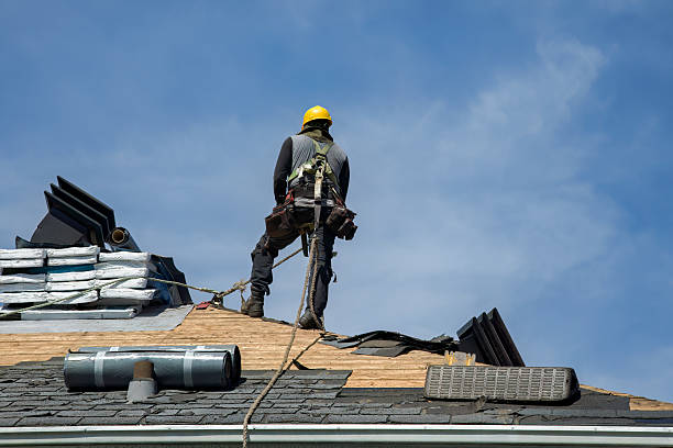 Professional Gutter Installation technician working in Evans City, PA